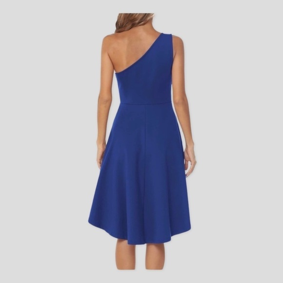 SARIN MATHEWS One Shoulder A-Line Royal Blue Dress NWT Size L - Picture 3 of 10